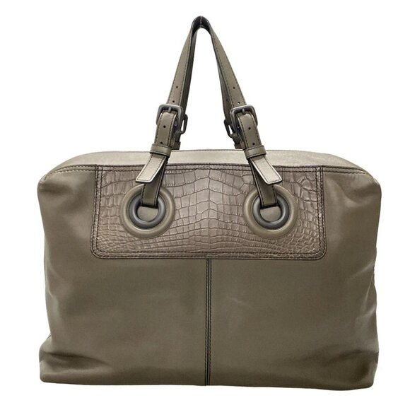 Auth BOTTEGA VENETA - Brown Leather B********* Boston Bag - Picture 1 of 12